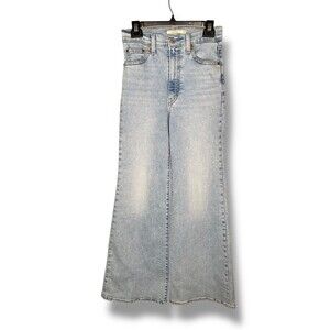 Levi's Ribcage Bell Super High Rise Flare Jeans 25 x 32 Light Wash Premium Denim